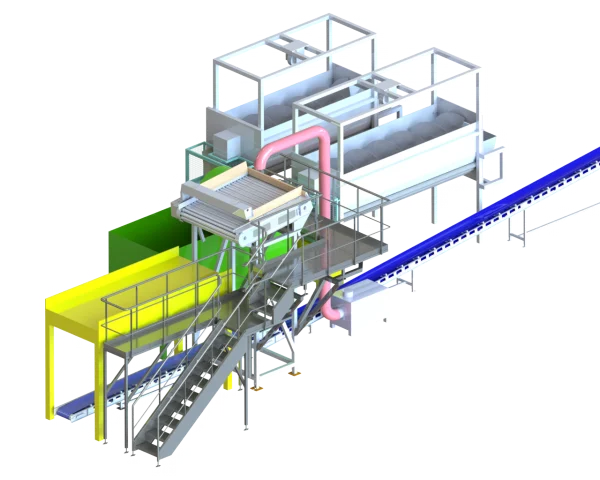 Ligne de Pelage et Rinçage légumes