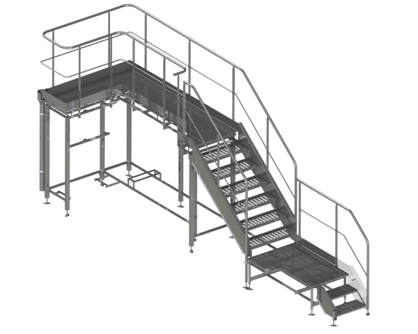 Passerelle sans zones de rétentions