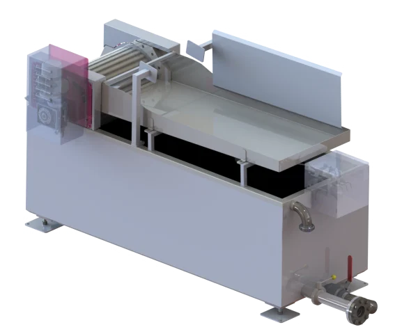 Bac de filtration avec circulation d’eau en canard